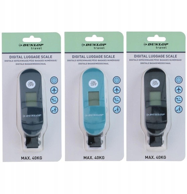 Dunlop Waga bagażowa cyfrowa do 40 kg (Turkusowy)