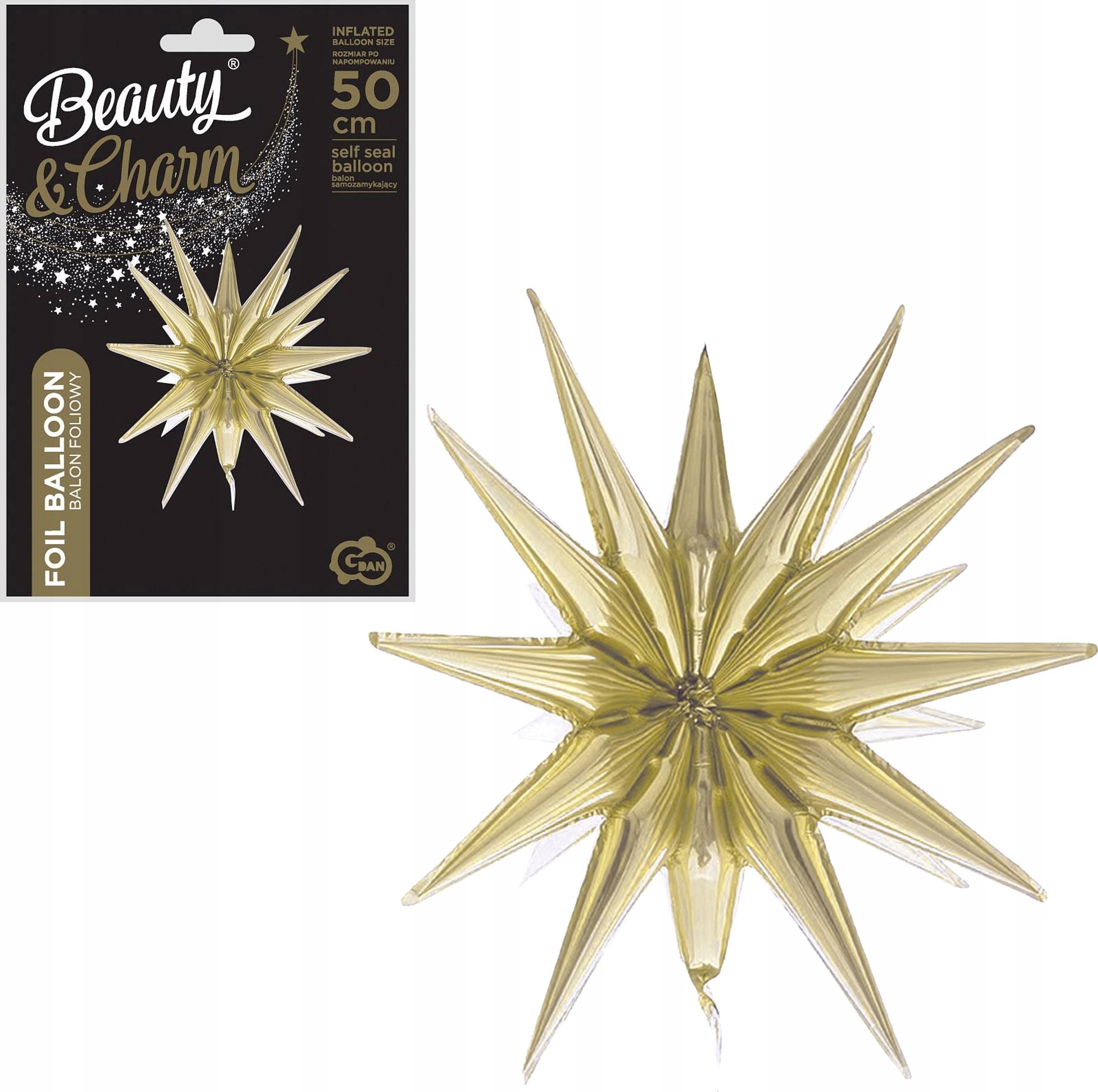 GoDan Balon folia Gwiazda 3D szamp 50x46 FG-G3SZ 92414
