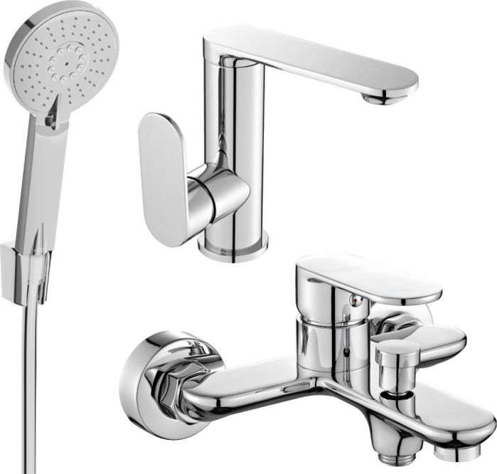 Mexen Mexen Milo R40 zestaw wannowy, chrom - 713053R40-00