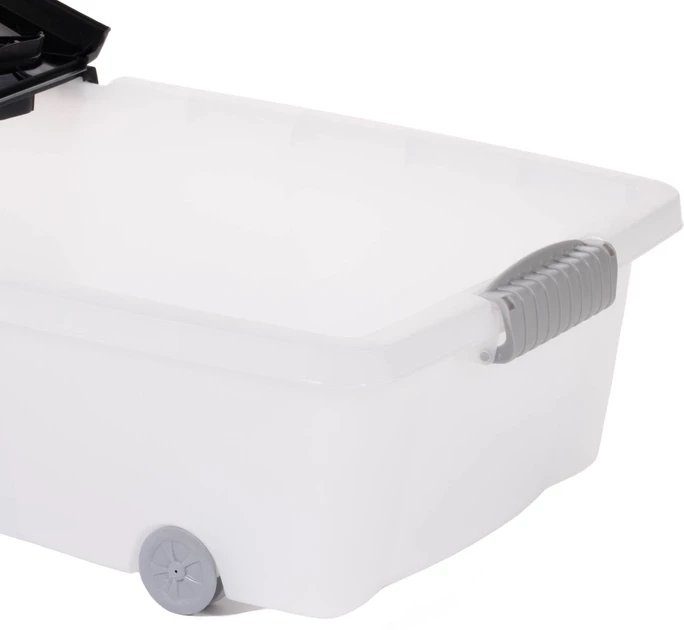 Pojemnik do przechowywania, na kółkach, plastik z recyklingu, 32 l