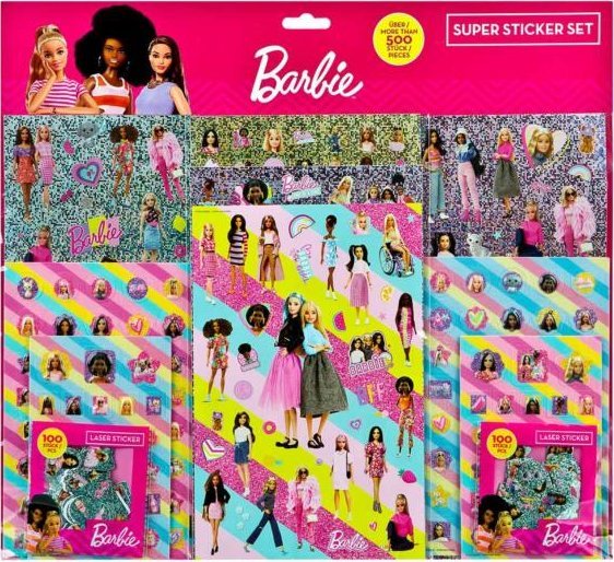 Undercover Zestaw Naklejek - Barbie- 500 szt.