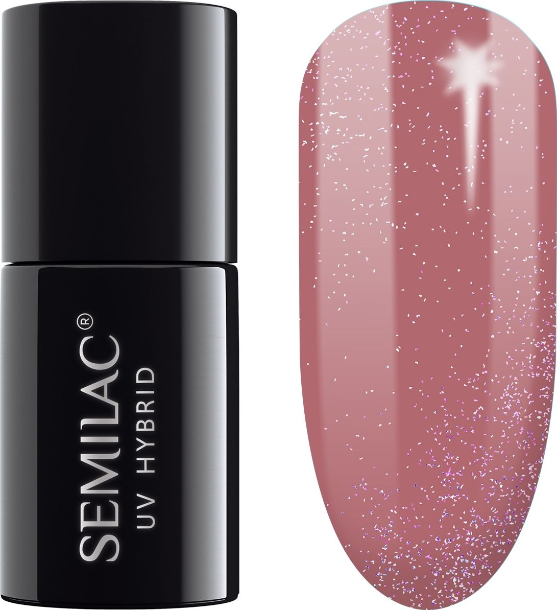 Semilac Semilac Lakier Hybrydowy 321 Shimmer Dust Caramel, 7 ml