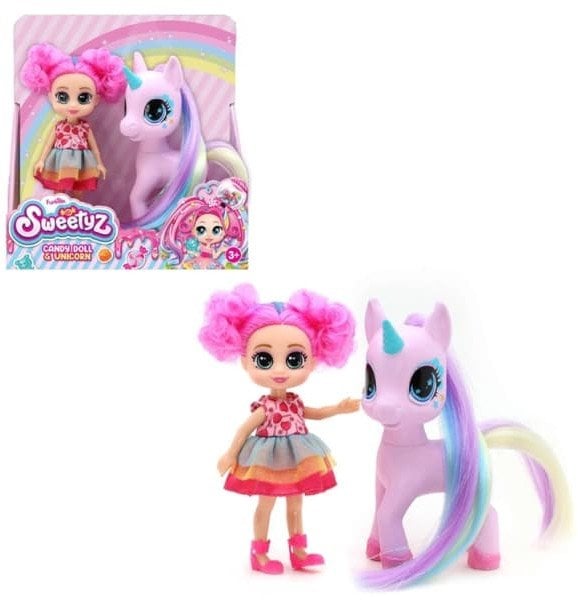 TOY DOLL MINI AND UNICORN 12CM 03-81075