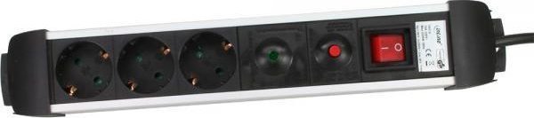 Listwa zasilająca InLine przeciwprzepięciowa 3 gniazda 1.5 m czarna (16431A)