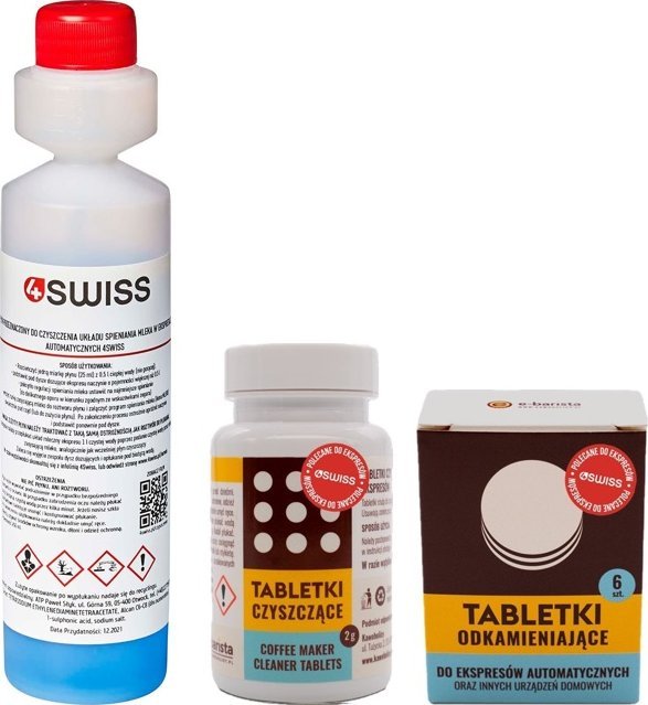 4Swiss Zestaw środków czystości do ekspresów do kawy 4Swiss