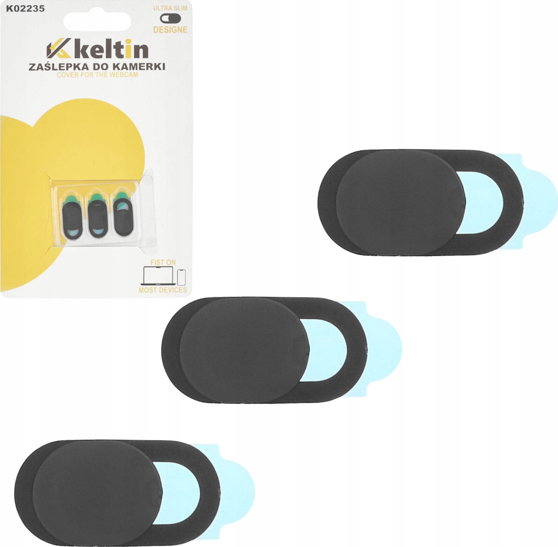 KELTIN Zaślepka do kamerki – zestaw 3 szt (2000)