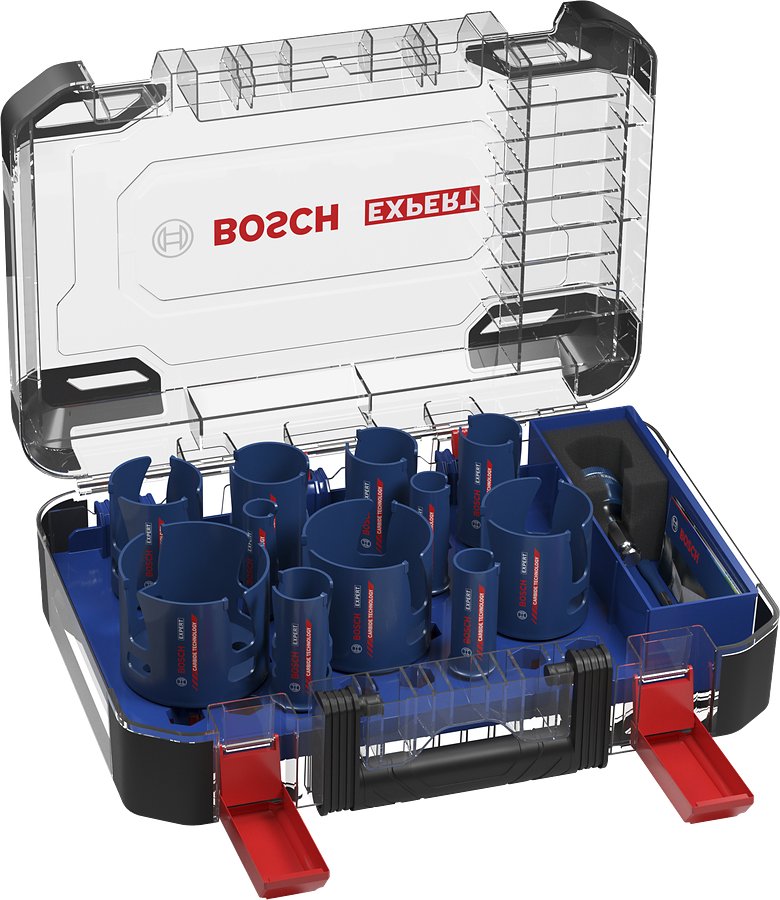 Bosch Bosch Expert hole saw set Construction Material, O 20-76mm, 15 pieces (with Power Change Plus adapter)