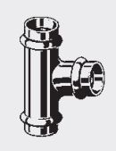 Viega Trójnik FKM równoprzelotowy 22mm (628 451)