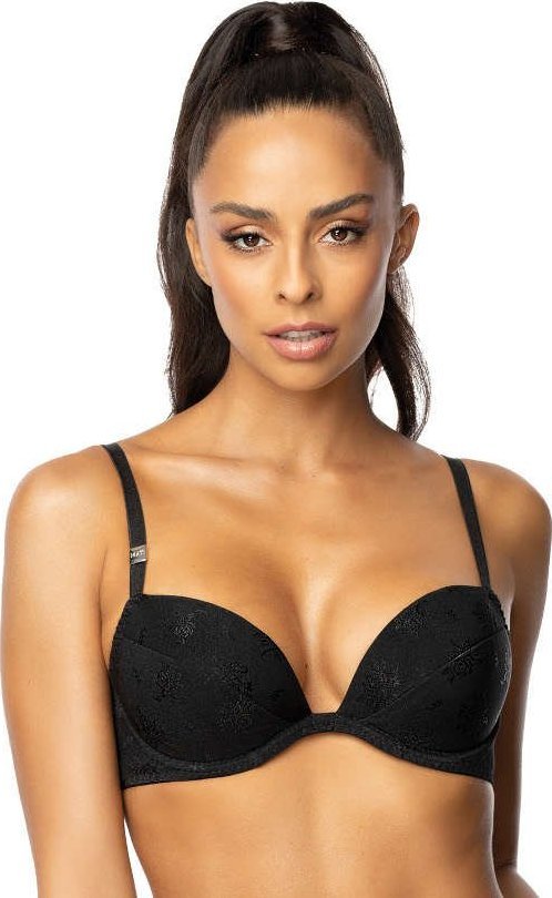 MAT Lingerie Biustonosz push-up czarny Terrie M-0200/1 75C