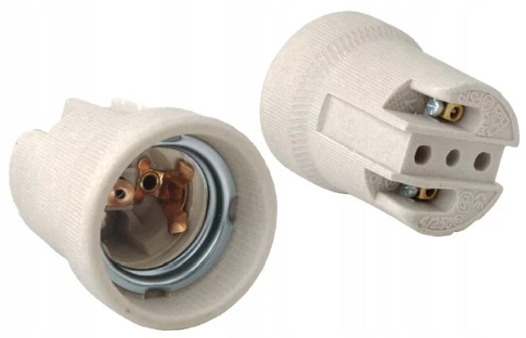 Oprawka ceramiczna E40, biała