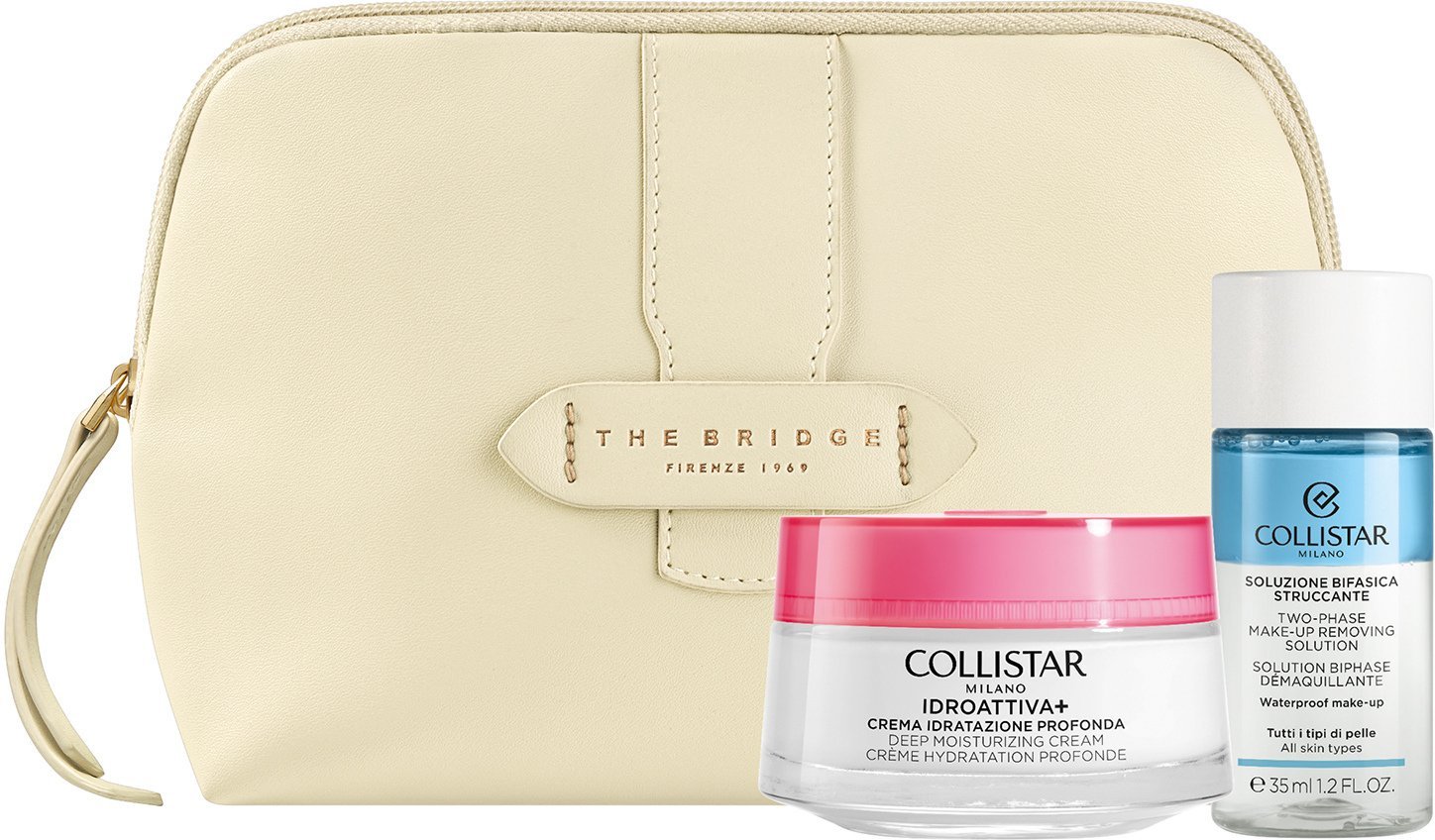 Collistar SET IDROATTIVA MOISTURIZING CREAM 50 ML + MINI BIPHASE 35 ML + COSMETICS BAG