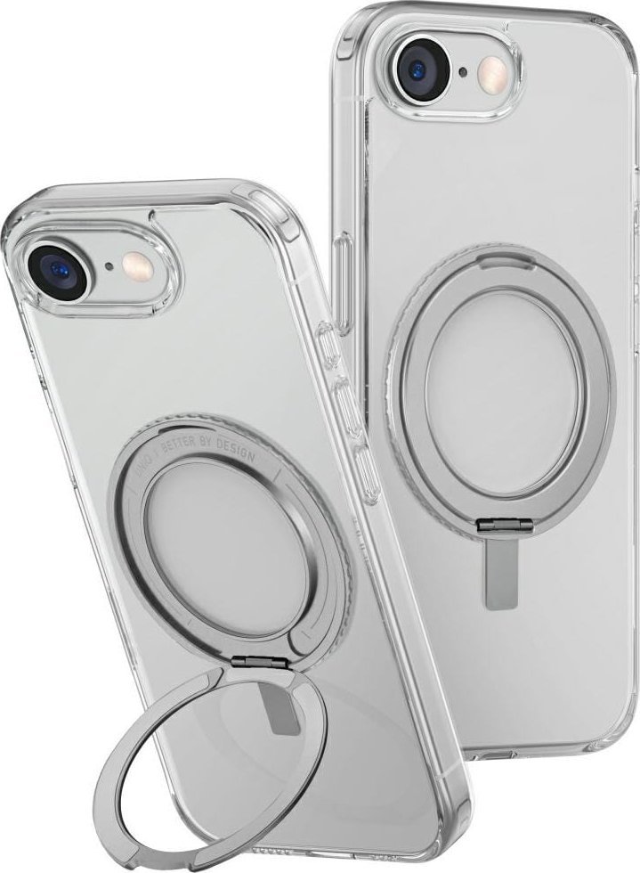 Etui UNIQ Swivix do iPhone 16e (2025) 360 Rotating Kickstand przezroczysty
