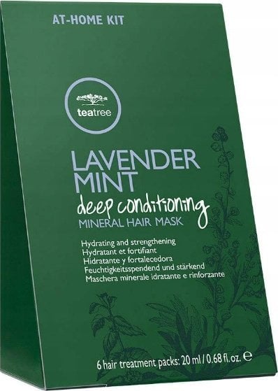 PAUL MITCHELL Set, Tea Tree by Paul Mitchell, Lavender Mint Deep Conditioning, Paraben-Free, Hair Treatment Cream Mask, Hydrating & Strengthening, 6 p