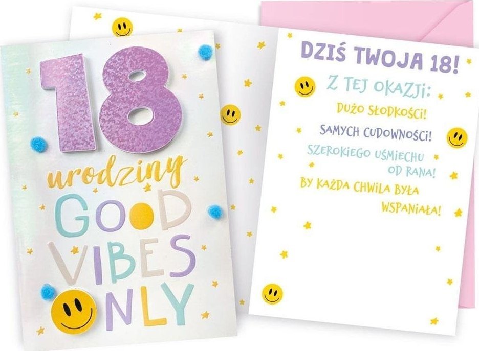 KUKARTKA Karnet B6 Urodziny 18