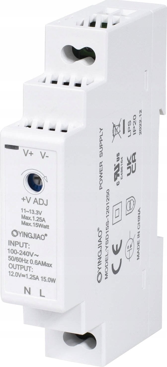 Zasilacz serwerowy YingJiao Zasilacz Yingjiao DIN YSDS 24V 0,63W 15W