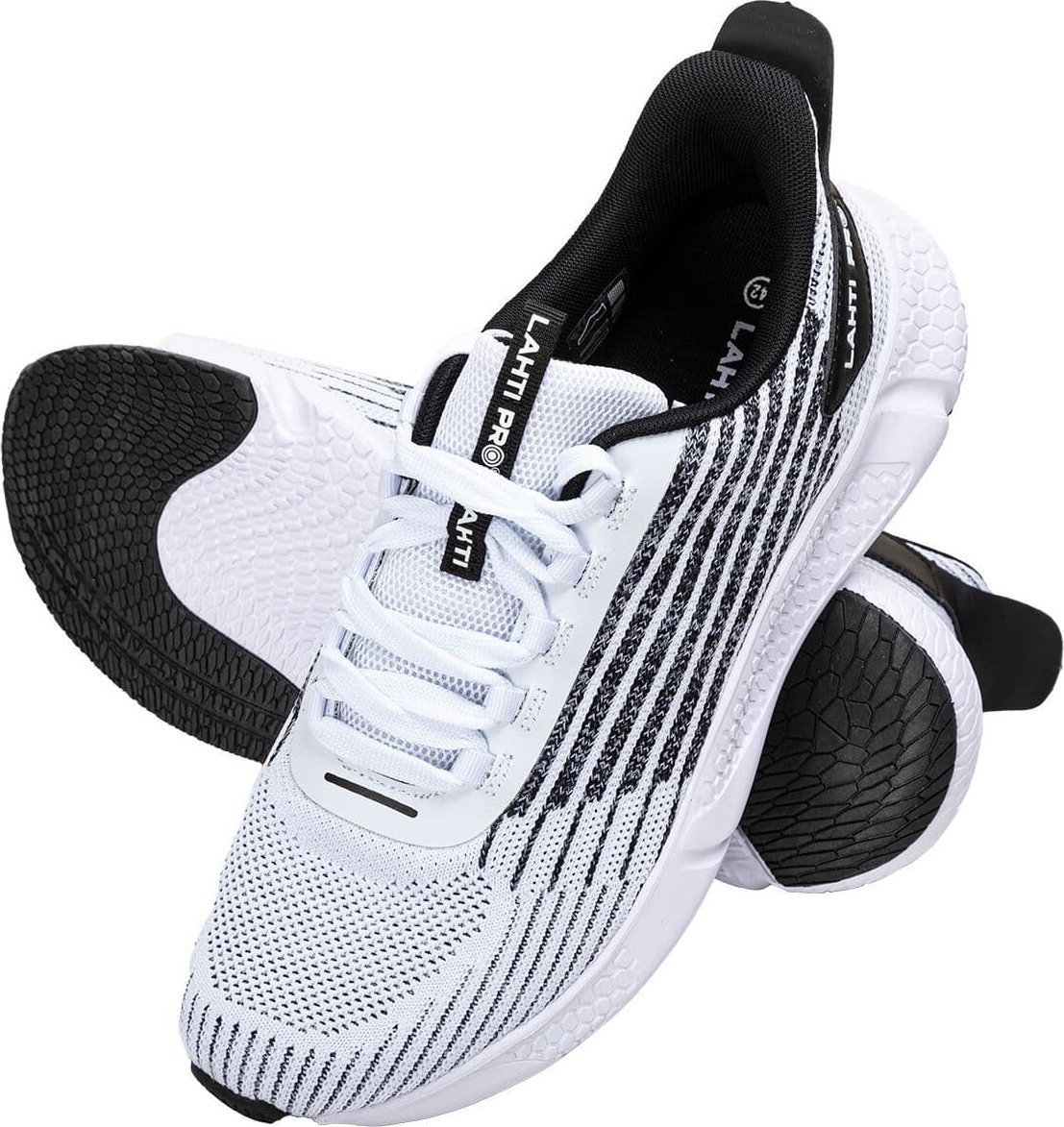 Lahti Pro PÓŁBUTY Z DZIANINY 3D BIAŁO-CZARNE, "41", LAHTI