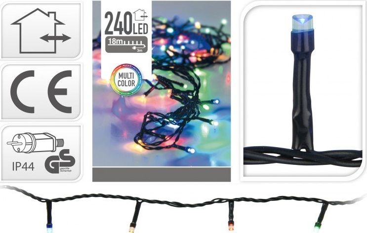 Lampki choinkowe 240 LED kolorowe