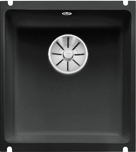 Zlewozmywak Blanco Subline 375-U Ceramika czarny z korkiem InFino (523732)