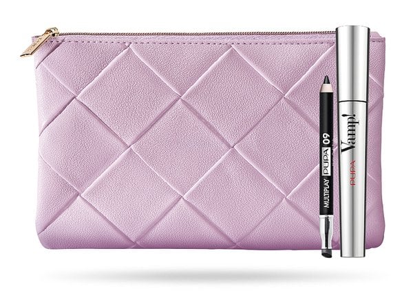 Pupa Set Pupa: Vamp!, Paraben-Free, Extra Volume, Mascara, 100, Black, 9 ml + Multiplay, Double-Ended, Eyeshadow & Kajal Eyeliner 2-In-1, 09, Deep Bla