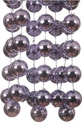 Kaemingk Koraliki na choinkę fioletowe świąteczne 2,7 m