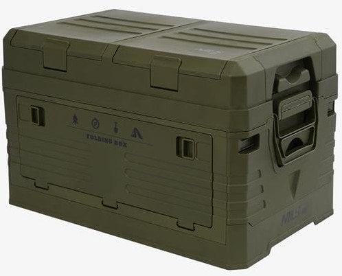 NCB4003 SKŁADANA SKRZYNIA KEMPINGOWA Z POKRYWĄ ZIELONA 50L NILS CAMP