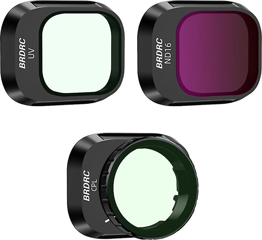 BRDRC FILTRY SZARE ZESTAW ND16 + MCUV + CPL DO DRONA DJI MINI 4 PRO