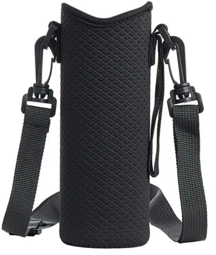 Pokrowiec na butelkę neoprenowy z paskiem 1000ml Supero, czarny