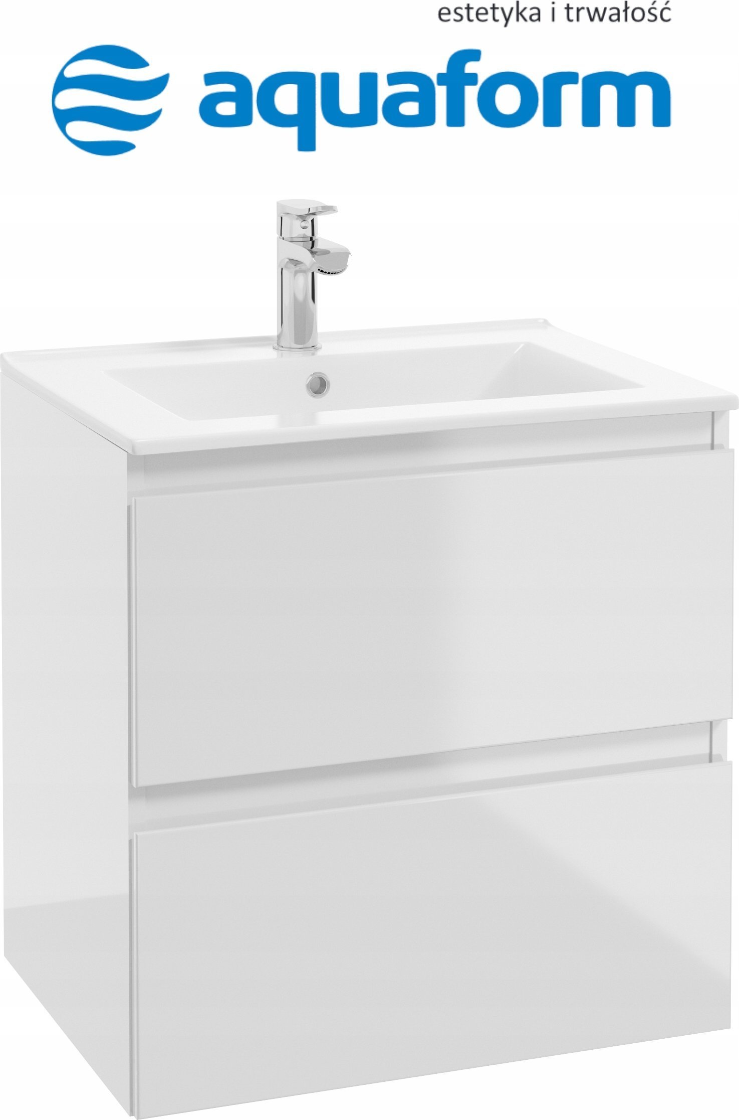 AQ.401-1106011 / AQUAFORM / OTTIMA / SZAFKA PODUMYWALKOWA WISZĄCA 60X60X45 DSM BIAŁY POŁYSK /