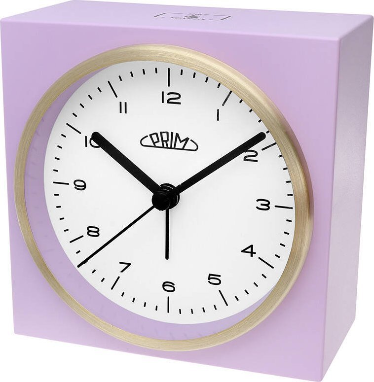 Prim Budzik Prim C01.4430.26 fioletowy pastelowy cichy mechanizm 10 cm .