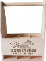 Koszulkowy Kocham dwie rzeczy w życiu: chodzenie po górach oraz picie piwa - drewniane nosidło z grawerem