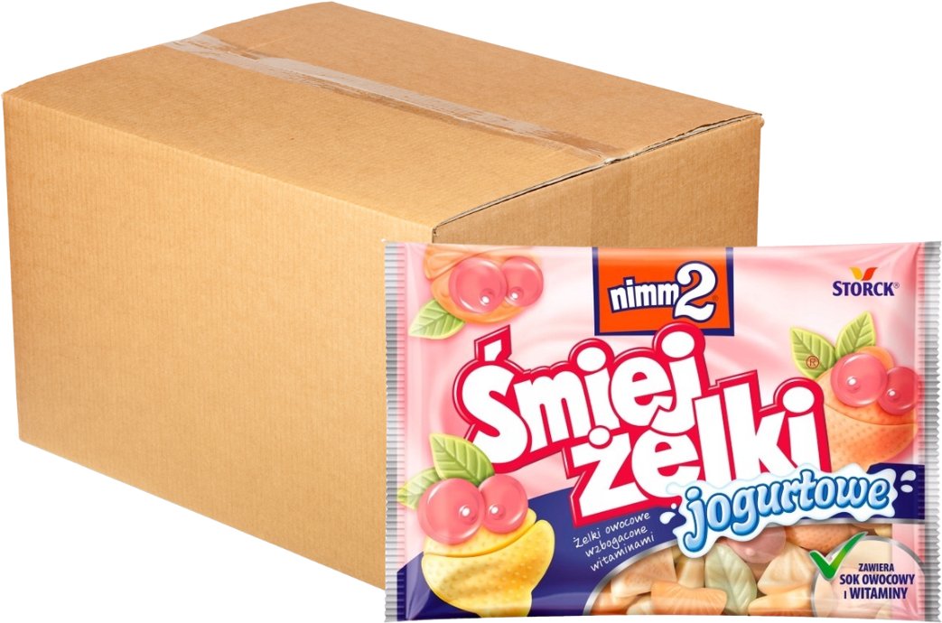 nimm2 Śmiejżelki jogurtowe Żelki owocowe wzbogacone witaminami 100 g x 18 sztuk