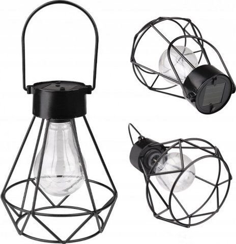 Kinkiet ProGarden Ogrodowa wisząca lampa LED - lampion solarny