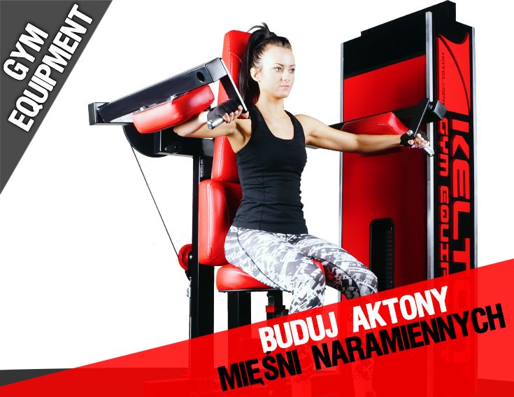 KELTON Mięśnie naramienne, unoszenie ramion bokiem siedząc PMS22 GYM EQUIPMENT