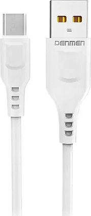 Kabel USB Denmen USB-A - microUSB 1 m Biały (29345)