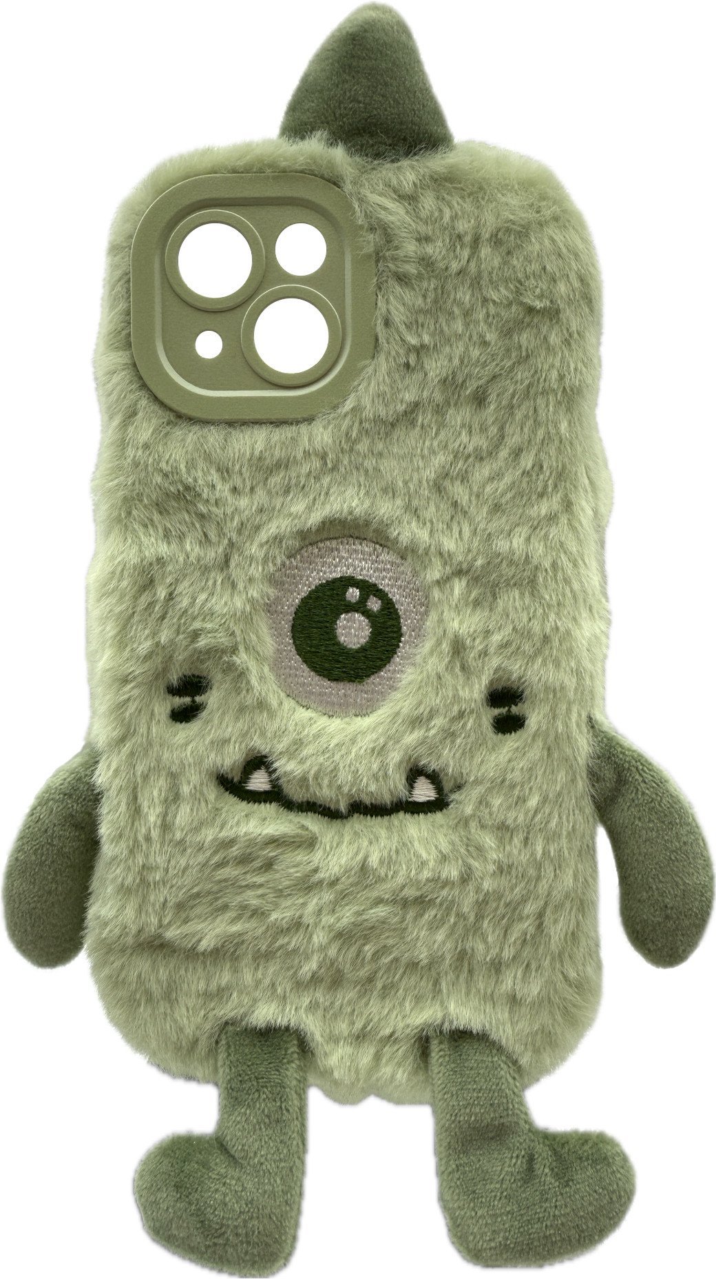 RealPower Flauschi 1,Grün,flauschige Handyhülle iPhone 15