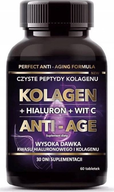 Intenson Intenson Anti-Age Kolagen + Kwas Hialuronowy + Witamina C 60 tabletek