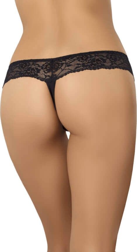Teyli Stringi koronkowe Comfo czarne Czarny 2XL