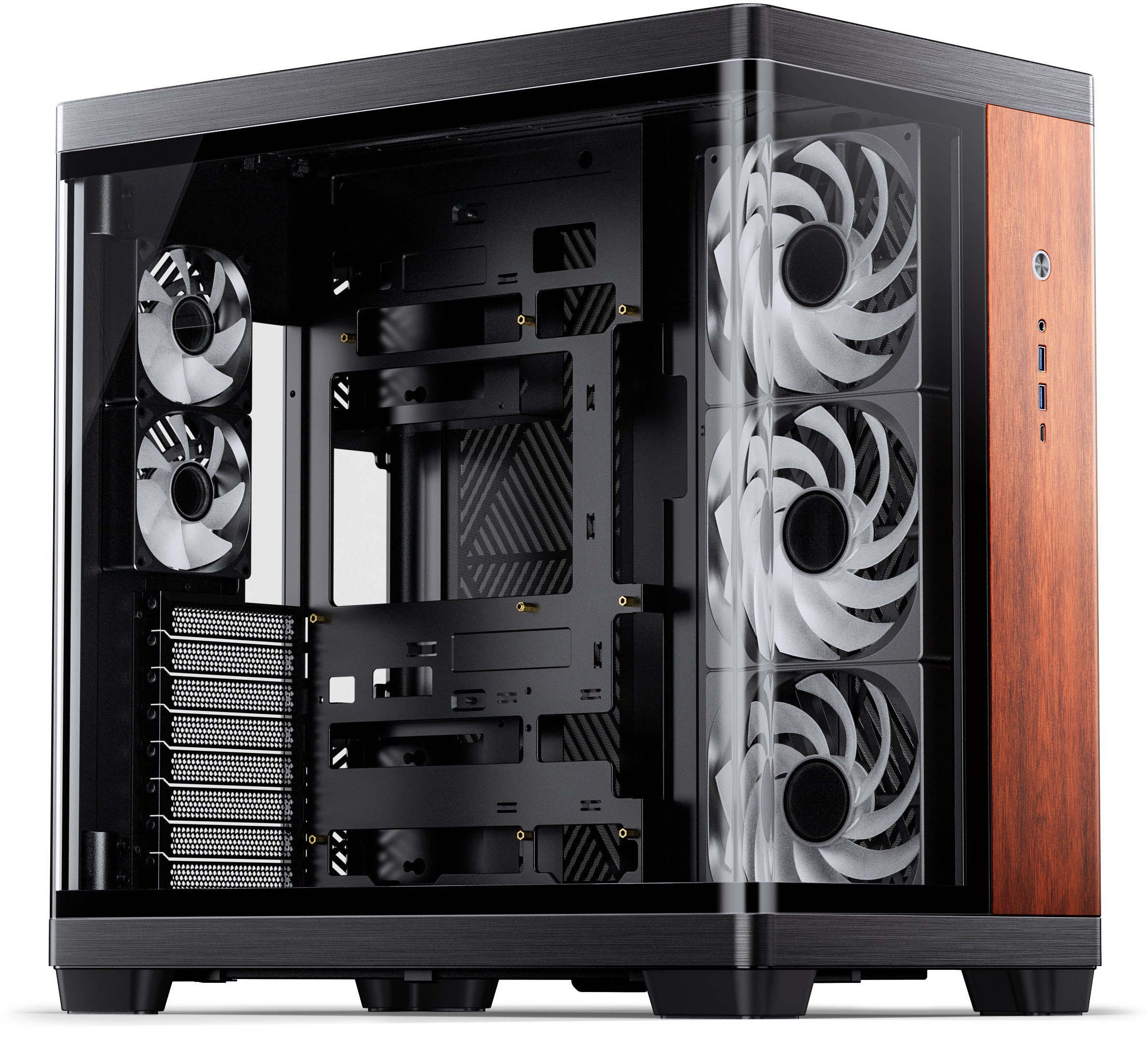 Obudowa Jonsbo JONSBO TK-4 Wood obudowa komputerowa Midi-Tower ATX Tempered Glass - czarny
