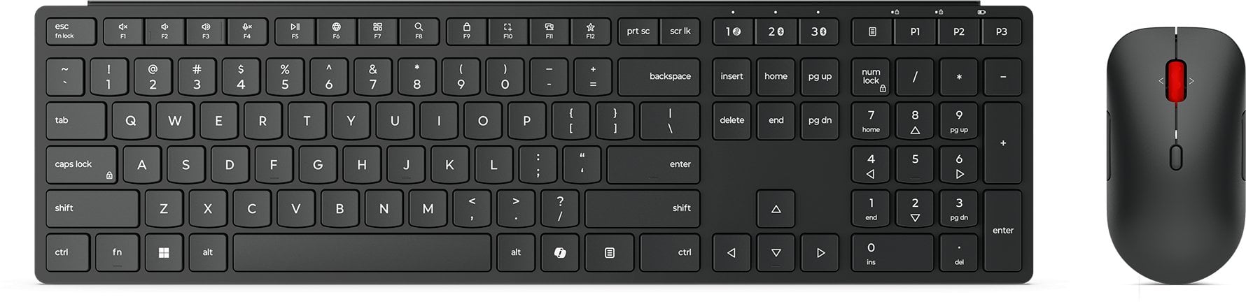 LENOVO WIRELESS MULTI-MODE PRO COMBO KEYBOARD AND MOUSE 6000 - U.S. ENGLISH WITH EURO SYMBOL AI