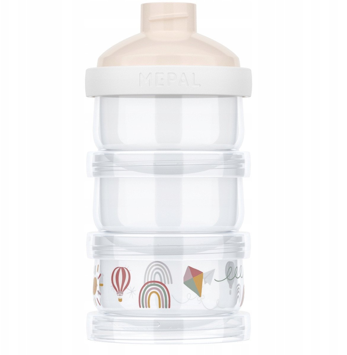 POJEMNIK NA MLEKO W PROSZKU MIO 3-CZĘŚCIOWY SUNSHINE & RAINBOW 108063565245