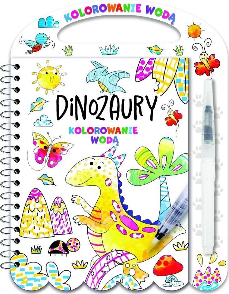 Kolorowanie wodą. Dinozaury