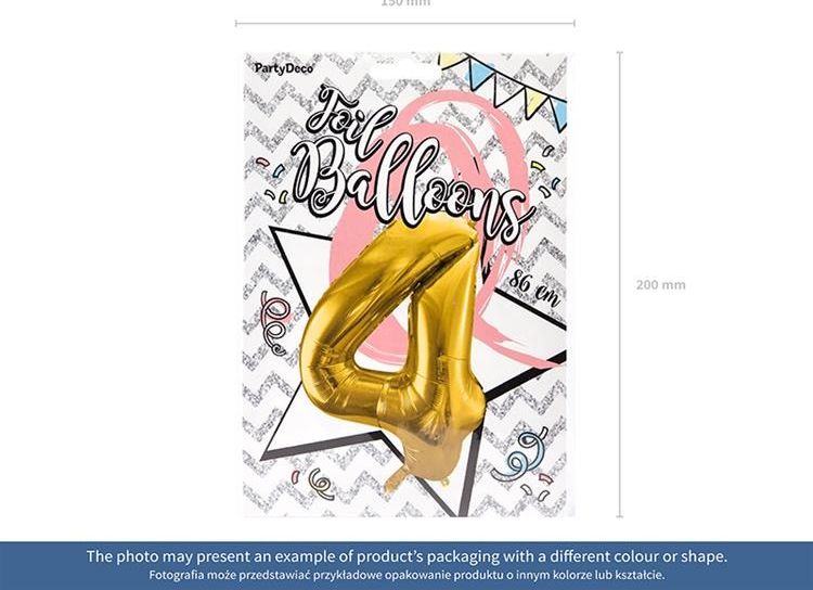 Party Deco Balon foliowy Cyfra "1", 86cm, srebrny uniwersalny