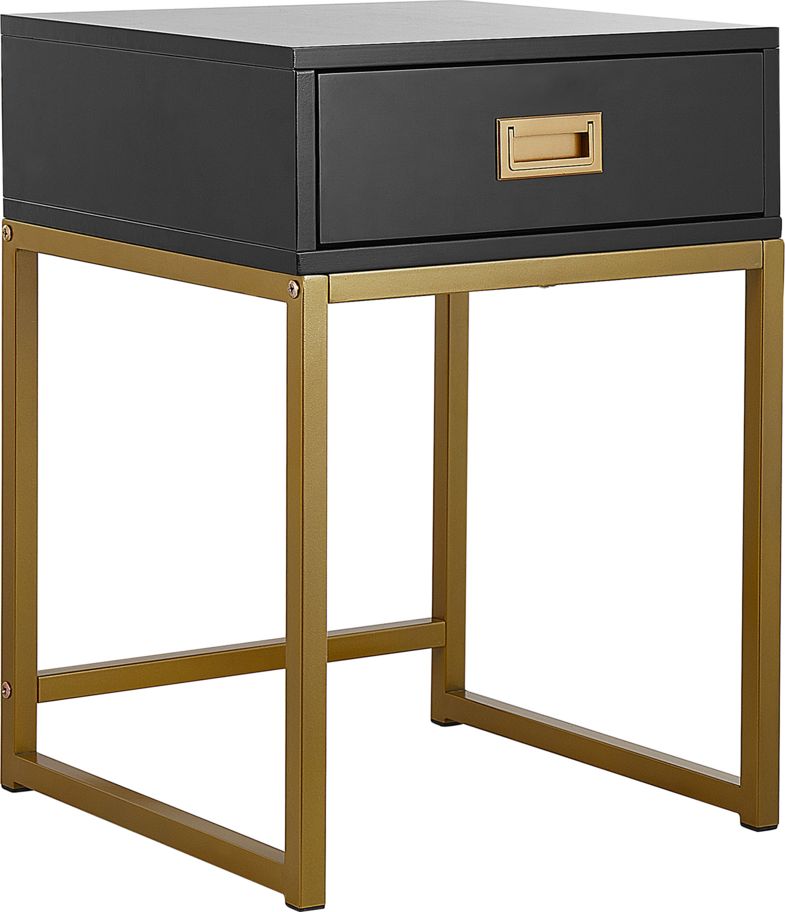 Beliani Stolik pomocniczy czarny LARGO