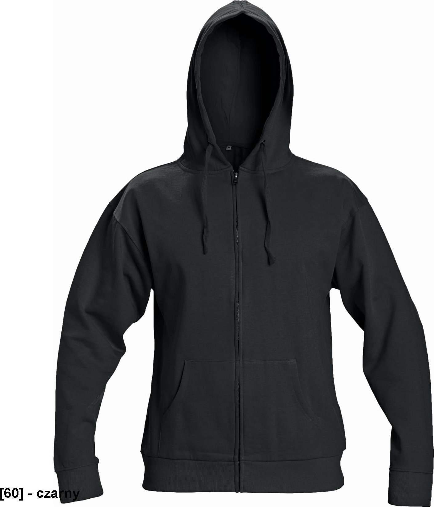 CERVA NAGAR - bluza z kapturem ściąganym sznurkiem 80% bawełna, 20% poliester - czarny XXL