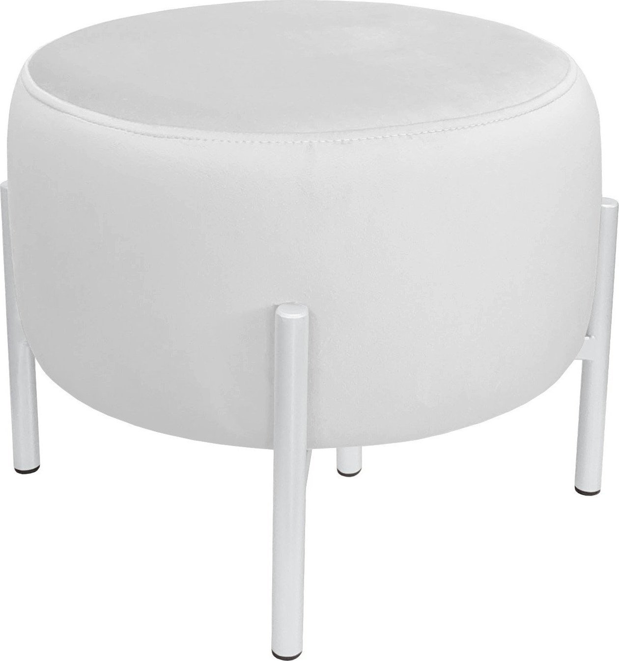 Atos Pufa OLA LOFT ławka podnóżek metal biała MG39