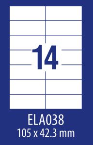 Avery Zweckform ETYK.ZF ECONOMY 105X42,3MM 038 100ARK ETYKIETA E100 ELA038 - ELA038