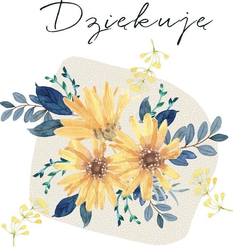 Karnet Swarovski kwadrat CL4511_PO Dziękuję