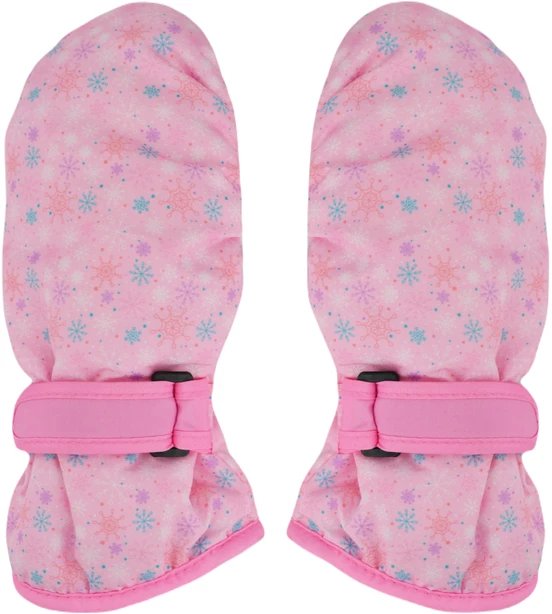 Rękawiczki narciarskie 1P dziewczęce płatki śniegu 14