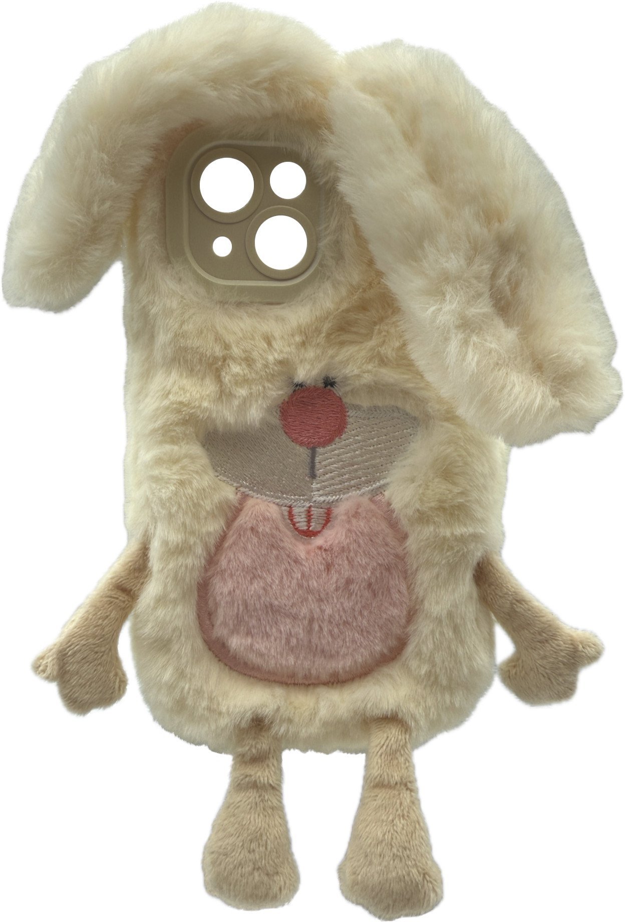 RealPower Flauschi 3,flauschige Handyhülle,weiss,iPhone 15