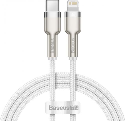 Kabel USB Baseus USB-C - Lightning 1 m Biały (CATLJK-A02)
